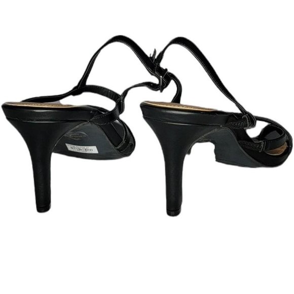 Black Open Toe Strappy Heels - Picture 3 of 3